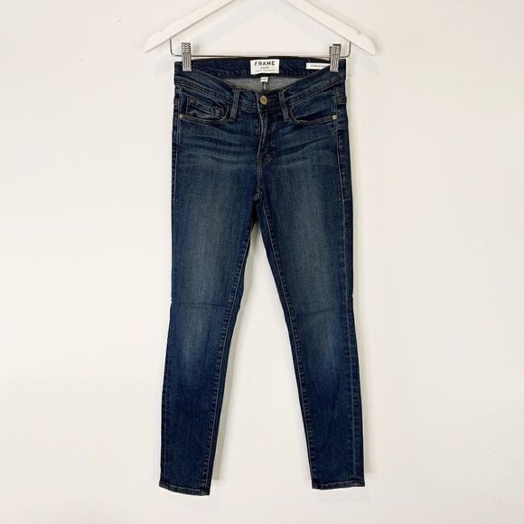 CLEARANCE - Frame Denim Le Skinny Jeanne Crop Jeans in Kingman - Picture 1 of 4